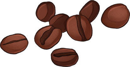 Warm Storybook Scattered Coffee Beans